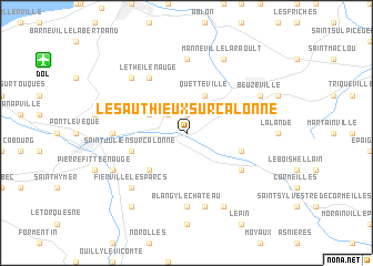 map of Les Authieux-sur-Calonne