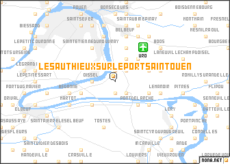 map of Les Authieux-sur-le-Port-Saint-Ouen