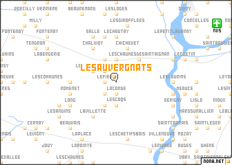 map of Les Auvergnats