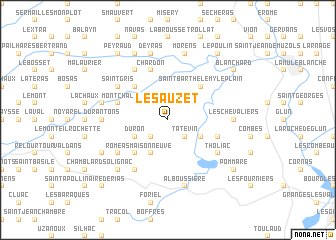 map of Le Sauzet