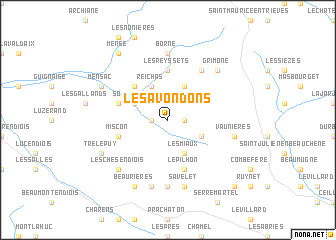 map of Les Avondons