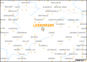 map of Les Avrégan