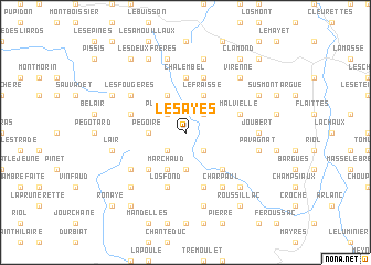 map of Les Ayes