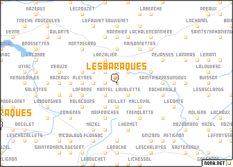 map of Les Baraques