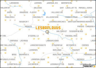 map of Les Barlauds