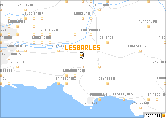 map of Les Barles
