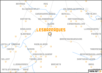 map of Les Barraques