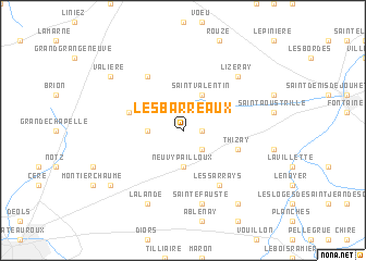 map of Les Barreaux