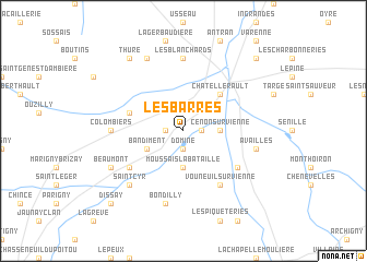 map of Les Barres