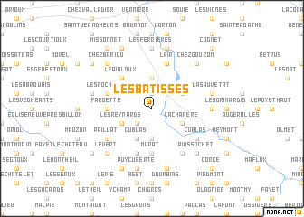 map of Les Batisses