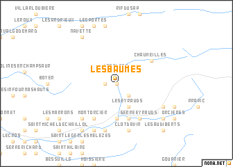 map of Les Baumes