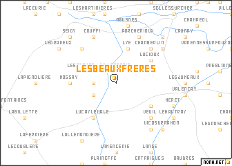 map of Les Beaux Frères