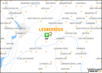 map of Les Bérards