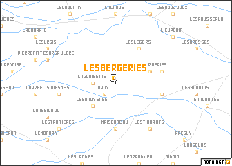 map of Les Bergeries