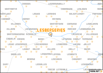 map of Les Bergeries