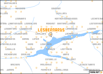 map of Les Bernards