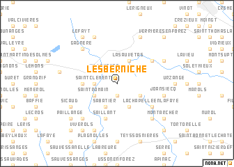 map of Les Berniche