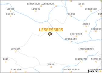 map of Les Bessons