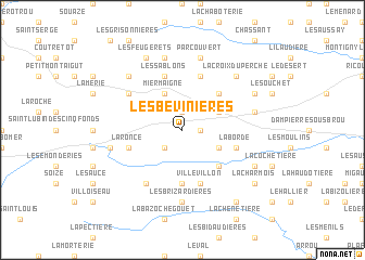 map of Les Bévinières