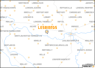 map of Les Biards