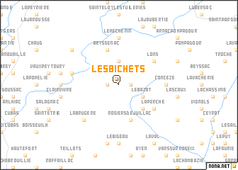 map of Les Bichets