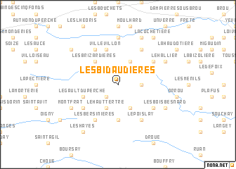 map of Les Bidaudières