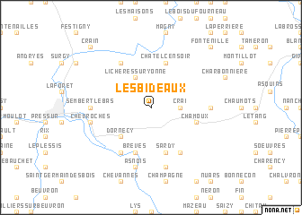 map of Les Bideaux