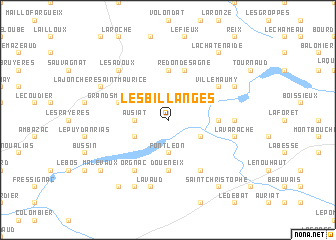 map of Les Billanges