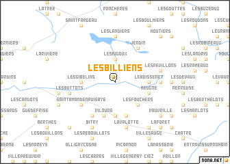 map of Les Billiens