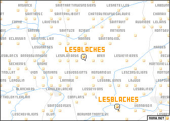 map of Les Blaches