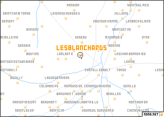 map of Les Blanchards