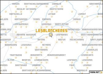 map of Les Blanchères