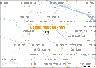 map of Les Boires dʼen Haut