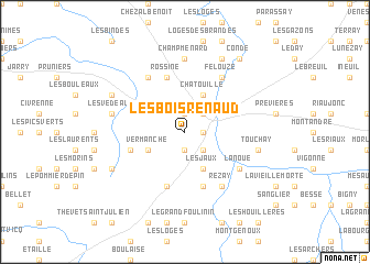 map of Les Bois Renaud