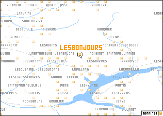 map of Les Bonjours