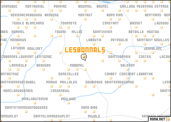 map of Les Bonnals