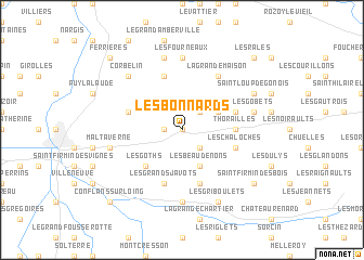 map of Les Bonnards