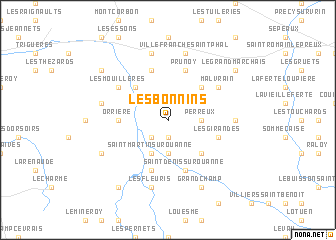 map of Les Bonnins