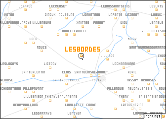 map of Les Bordes