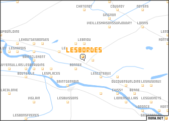 map of Les Bordes