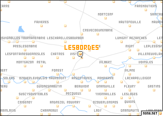 map of Les Bordes