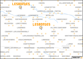 map of Les Bordes
