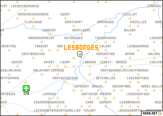 map of Les Bordes