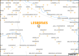 map of Les Bordes