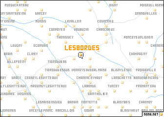 map of Les Bordes