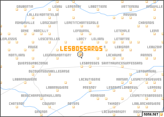 map of Les Bossards