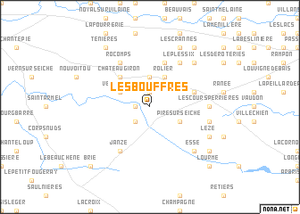 map of Les Bouffres