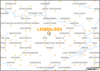 map of Les Boulaies