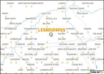 map of Les Bourards