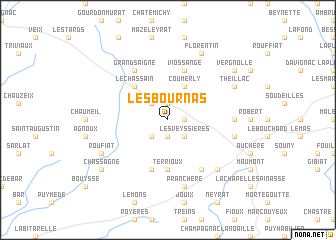 map of Les Bournas